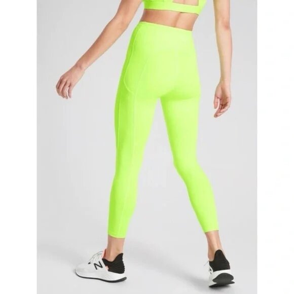 Athleta neon leggings with pockets - Picture 1 of 5